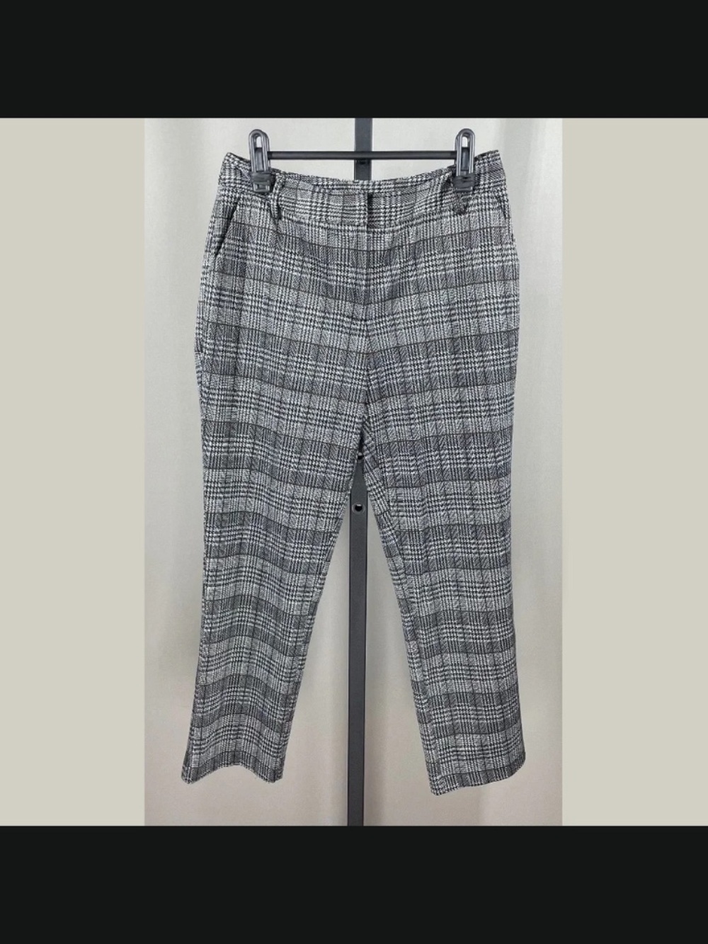 Michael Stars Pants Womens Small black gray plaid crop boho Anthropologie